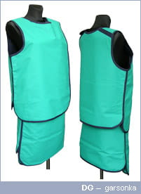 Fartuch dwustronny Typ DG 0,25 Pb (Garsonka) do ochrony radiologicznej  LEAD VINYL