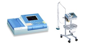 Aparat EKG 12-kanałowy elektrokardiograf BTL-08 LT z kolorowym ekranem dotykowym 5,7" oraz stolikiem BLT-cardio w zestawie